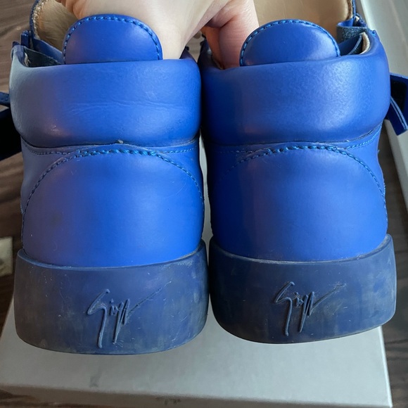 Giuseppe Zanotti men’s hightop sneakers blue size 39(6) - Picture 5 of 6